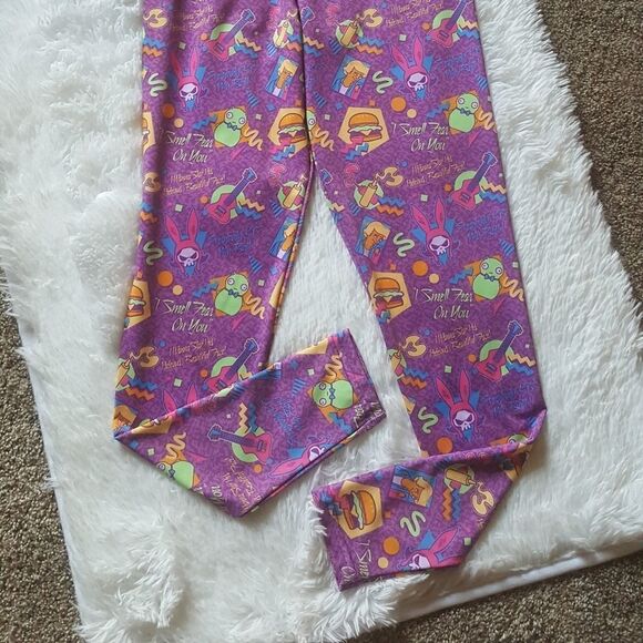 Bobs Burgers Purple Loot Crate Exlusive Leggings Purple Multicolor Size Medium - Picture 7 of 7